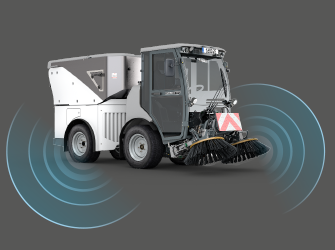 Durch Elektromotor leises Multifunktionales Reinigungsgerät für Kommunal- und Außenflächen.
